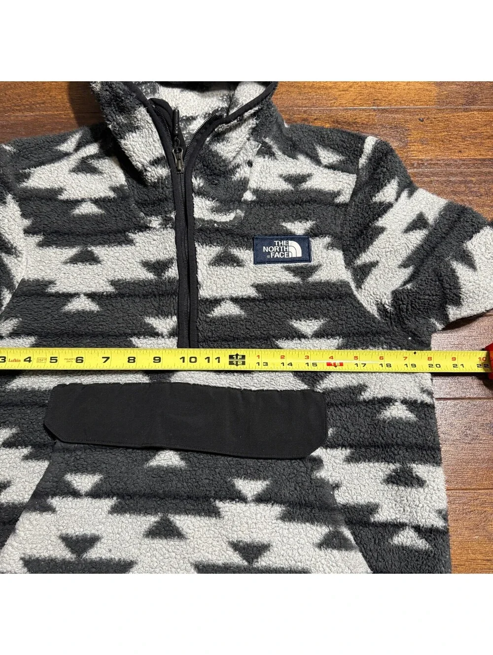 The North Face Mens Campshire Fleece Hoodie S Aztec Sherpa 1/4 Zip Pullover Gorp
